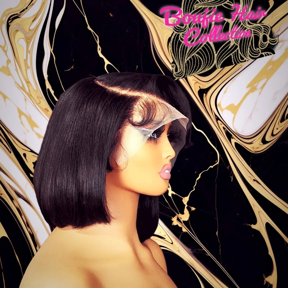 Fully customized human hair 13X6 lace front wig. Flowy bob style! - Picture 3 of 5